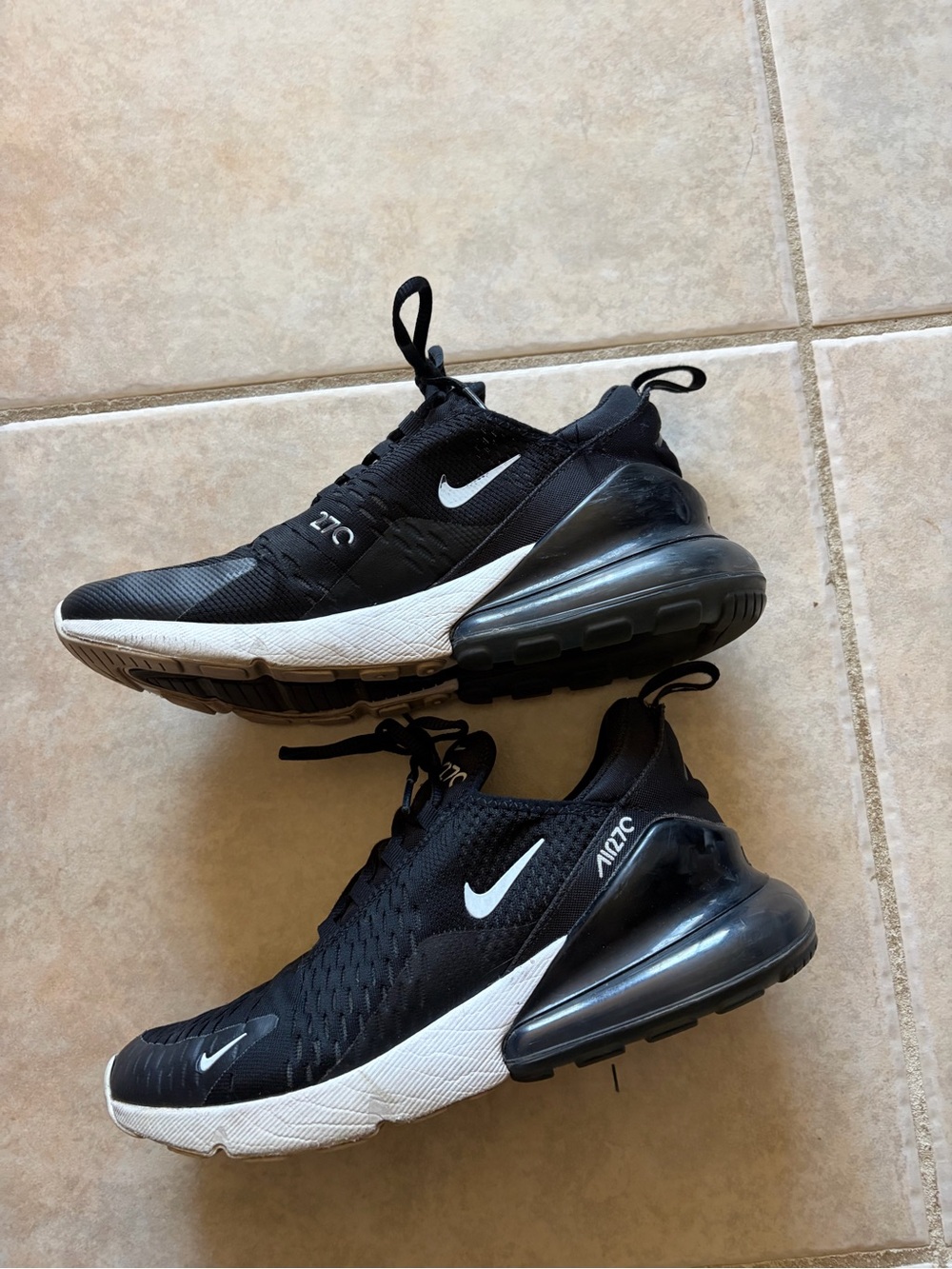 Nike Black and White Air Max 270 React Sneakers